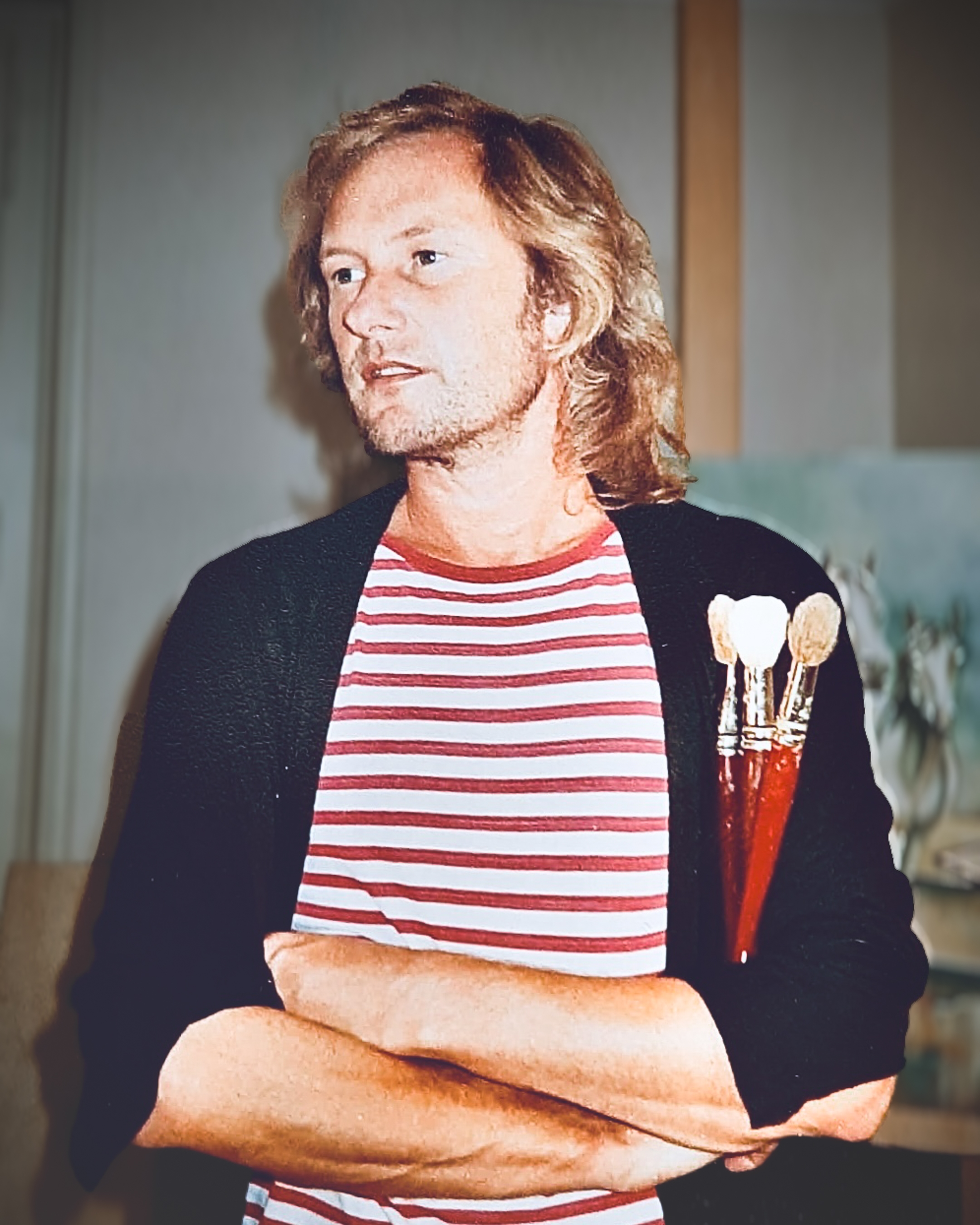 Alain Arlettaz dans son atelier